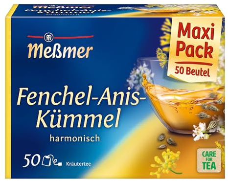Meßmer Fenchel-Anis-Kümmel | Kräutertee | 50 Teebeutel | harmonisch, würzig-süß
