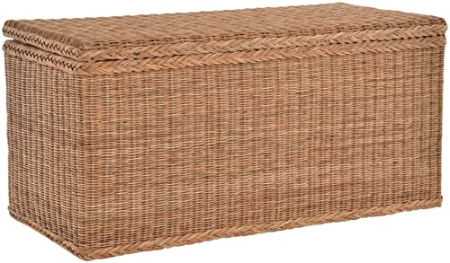 Korb-Outlet Truhe/Wäschetruhe aus Rattan (Natur, MAX)