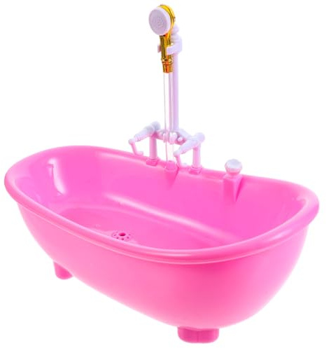SAFIGLE Elektrische Mini Puppenbadewanne Mit Wassersprühfunktion Ohne Batterien 8.78 Zoll Kunststoff Badewanne Spielzeug Für Kinder Puppenpflege