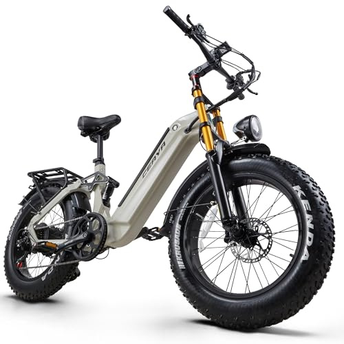 CEAYA E Bike Herren Damen Elektrofahrrader E-Bike 20 Zoll mit 48V20AH Akku,7 Gang,Doppel federung Doppelscheibenbremse,Fat e Bike