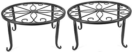 Blumenhocker Pflanzenständer,,Retro-Design, Metall, rund, Schmiedeeisen, Blumentopfhalter Metall Blumentopfständer Flowerpot Basis,für Innen-Balkon Outdoor Garten
