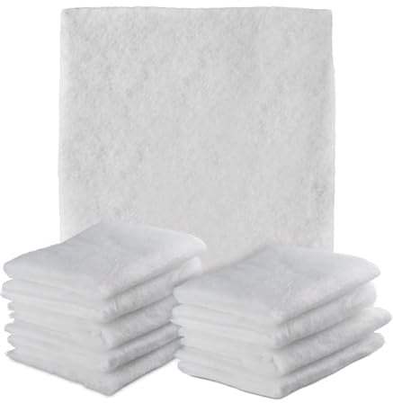 Relaxdays Dunstabzugshaube Filter, 10er Set, 57x47 cm, zuschneidbar, Fettfilter für Abzugshauben, Polyester-Vlies, weiß