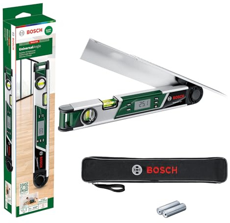 Bosch Winkelmesser UniversalAngle (Winkel bis 220° präzise messen und übertragen, mit integrierter Berechnungsfunktion für Gehrungswinkel, im Karton)