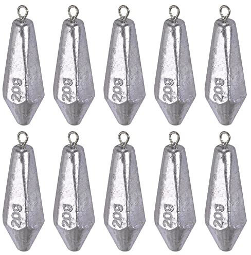 QualyQualy Grundblei Angeln Dropshot Blei Sinker Drop Shot Bleigewichte Angelzubehör Angelblei Set Blei Gewichte für Süßwasser Casting FischenBassforelle Wels, 20g 10 Stück