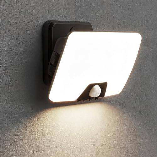 vighep 24W Led Strahler mit Bewegungsmelder Außen, IP65 Wasserdicht Fluter Flutlicht, 3000K-6500K Außenlampe, Außenleuchte Scheinwerfer für Garten, Garage, Haustür