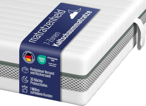 Matratzenheld Balance Duo Kaltschaummatratze | Ergonomische 7-Zonen Matratze aus Kaltschaum | 2in1 H2 & H3 | Öko-Tex Zertifiziert | Hypoallergen & Antibakteriell | Höhe 20 cm | 120 x 200 cm