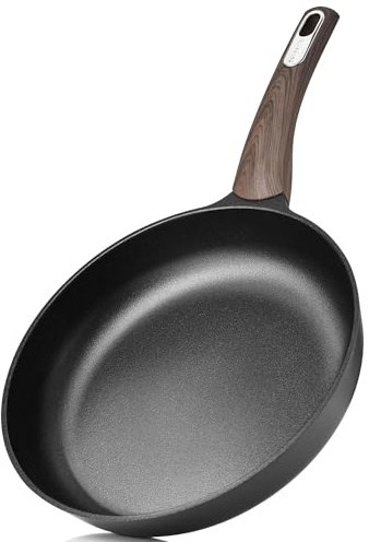 SENSARTE Antihaft Bratpfanne Skillet 28cm Antihaft-Eierpfanne Omelette Pfannen, Gesunde Küche Kochen Kochpfanne, Frei von absichtlich hinzugefügt PFOA/PFOS, Induktion kompatibel, Schwarz
