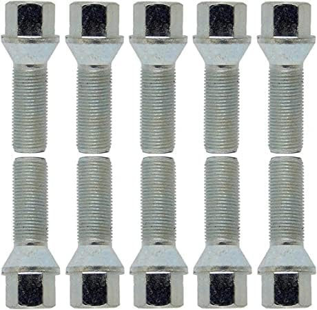 10 Radschrauben Radbolzen Kegelbund silber M14x1,5 33mm
