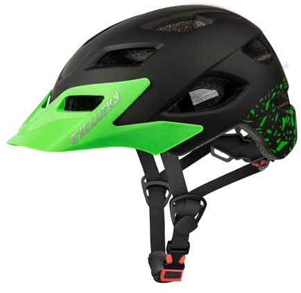 Exclusky Fahrradhelm Kinder Jungen, Kinder Fahrradhelm Mädchen für BMX Helm Kinder Radhelm Skaterhelm Verstellbar Kinderhelm Kinderfahrradhelm Fahrrad Helm Kind 50-57CM (ab 5-13 Jahre)