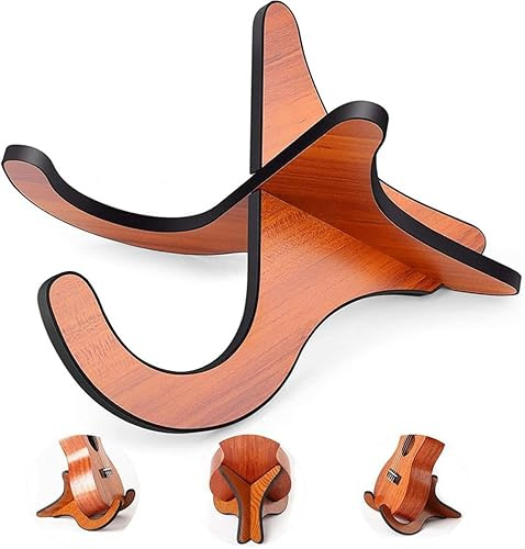 Windfromort Yukiri Boden – Ukulelenständer, Holz, faltbares Design, stabil und rutschfest, geeignet für Ukulelen und andere Saiteninstrumente (Naturholz)