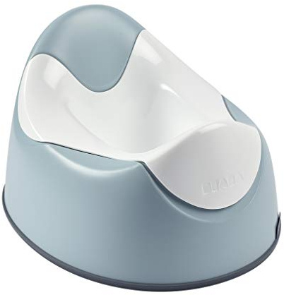 BÉABA - Babytopf - Ergonomisches Töpfchen für Kinder - Rutschsicher - Hygienisch - Pflegeleicht - WC-Einsatz mit Handgriffen - Made in France - Blau