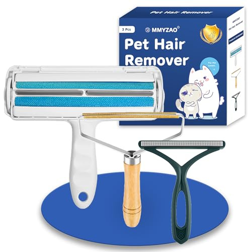 Tierhaarentferner Fusselrasierer 3Pcs Wiederverwendbare Fusselrolle Tierhaare, Katzenhaarentferner Hundehaare Entfernen Fusselbürste,Tierhaarbürste Tierhaarentferner für Kleidung,Sofa,Bett