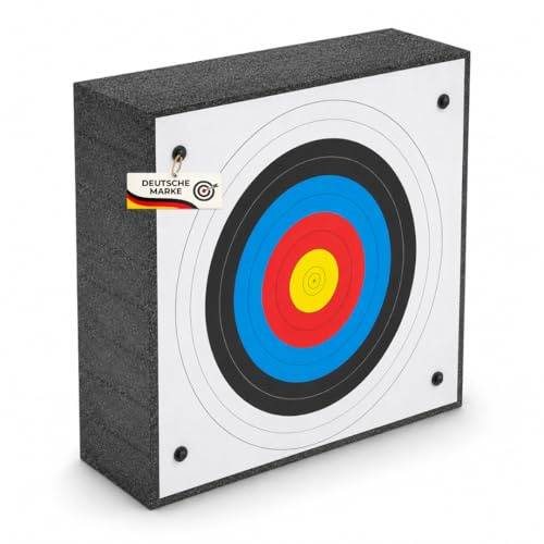 Stronghold Schaumscheibe Black - versch. Größen, Zielscheibe für Kinder, Anfängerscheibe, Profischeibe ohne Auflage für Pfeil und Bogen (60x60x20cm / 45lbs)