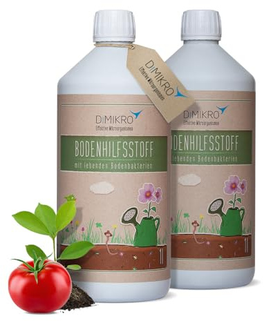 Effektive Mikroorganismen aktiv 2 Liter - EM aktiv - DIMIKRO® Bodenhilfsstoff - anwendungsfertig für Garten & Landwirtschaft, als Bodenaktivator, Kompostbeschleuniger, Pflanzenschutz - 100% vegan