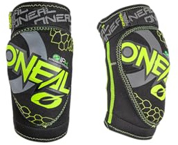 O'NEAL | Knieprotektor | Kinder | BMX MTB Downhill | Kompakte Konstruktion, Abriebbeständiges Material | Dirt Knee Guard Youth | Neon-Gelb Schwarz