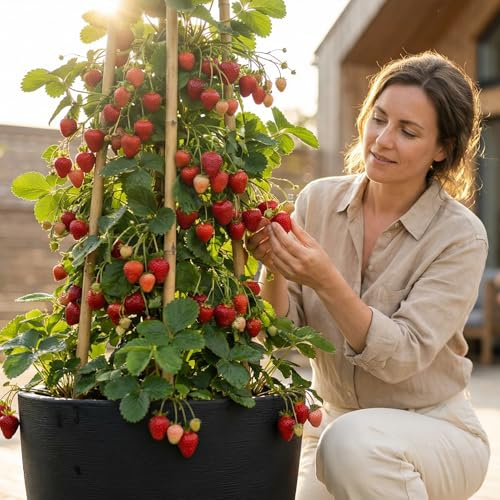 Klettererdbeere - Erdbeerbaum (5 rote Pflanzen)