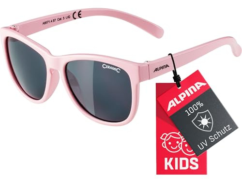 ALPINA LUZY - Verzerrungsfreie und Bruchsichere Sonnenbrille Mit 100% UV-Schutz Für Kinder, rose gloss, One Size