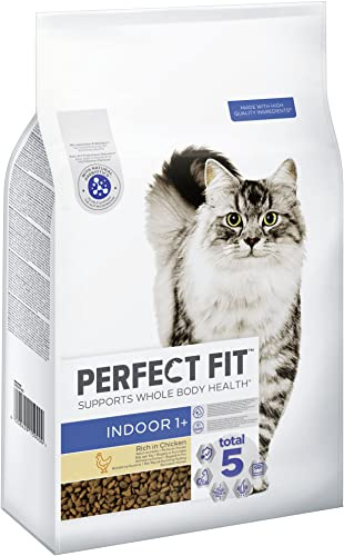PERFECT FIT Indoor Adult Trockenfutter für erwachsene Katzen ab 1 Jahr - Huhn, 7 kg (1 Beutel)