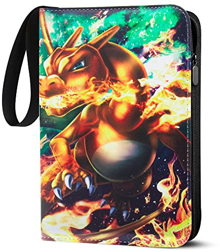 Sammelalbum für Pokemon Karten, 50 Seiten 400 Taschen Sammelkarten Album, Tragbar Wasserdicht PU Karten Halter Heft Ordner Buch, Sammelkartenalben für Sammler hl4