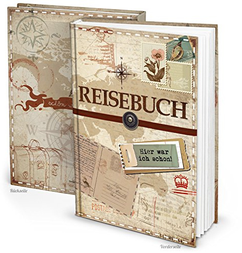 Logbuch-Verlag XXL Reisetagebuch Reisebuch Notizbuch leer Blankobuch DIN A4 vintage Nostalgie Geschenk-Idee Reisen Urlaub