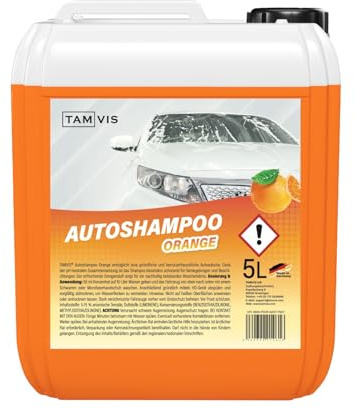 Autoshampoo 5l Konzentrat mit Orangenduft von TAMVIS - pH-neutral & besonders schonend für Versiegelungen und Beschichtungen