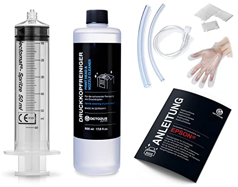 Düsenreiniger 500ml für Epson Druckköpfe mit Schlauchadapter