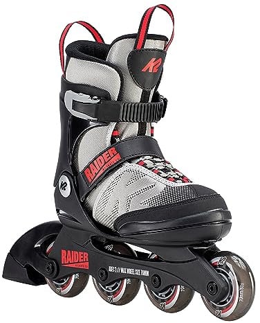 K2 Skates Jungen Inline Skates Raider, Grey - red, 30D0101.1.1.M