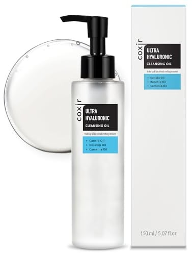 COXIR Ultra-Hyaluron Reinigungsöl (150 ml / 5,07 fl.oz.)| Keine Paraben | Reinigungsöl für Tiefenreinigung und tiefe Hydratation