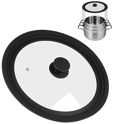 Akicderu Universaldeckel, Pfannendeckel, Glasdeckel für 24/26/28 cm Töpfe und Pfannen, Topfdeckel für vielseitiges Kochen