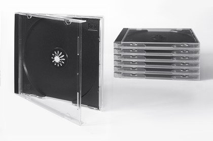 Tillmann Media CD-Hüllen Jewelcase für 1 CD/DVD, Tray schwarz, 200 Stück