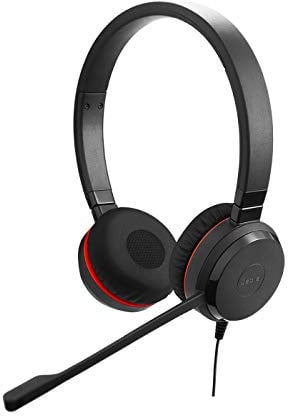 Jabra Evolve 30 MS Stereo-Headset - von Microsoft zertifizierter Kopfhörer für VoIP-Softphone mit passiver Geräuschunterdrückung - USB-Kabel mit Controller - Schwarz