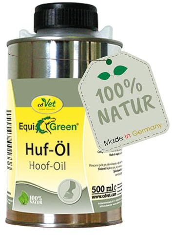 EquiGreen Huf-Öl 500ml - Natürliche Hufpflege mit Teebaumöl & Lorbeeröl für Pferde
