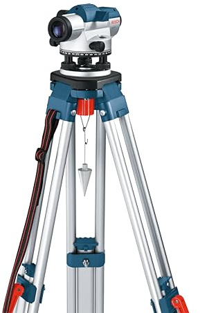 Bosch Professional Optisches Nivelliergerät GOL 26 D (26-fache Vergrößerung, Maßeinheit: 360 Grad, Arbeitsbereich: bis zu 100 m, im Transportkoffer)