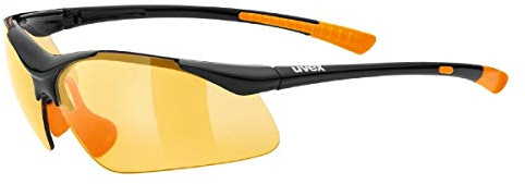 Uvex sportstyle 223 - Sportbrille für Damen und Herren - 100% UVA-, B, C Schutz - druckfreier Sitz & perfekter Halt - black orange/orange - one size