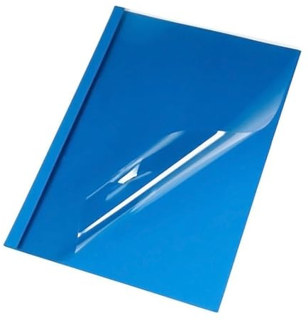 Pavo - Thermobindemappe A4-6 mm - Kapazität : 41-60 Blatt - Transparent/blau - 25 Stück