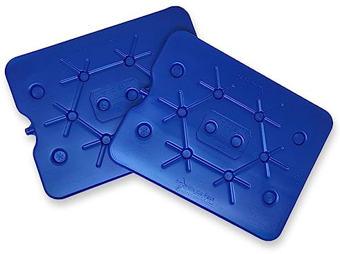 ToCi 2er Set XXL Kühlakku 900 ml – Freezeboard 32 x 25 cm | Extra flaches Kühlelement, Für Kühlbox, Kühltasche & Eisbox, Lebensmittelecht & wiederverwendbar, Für Reisen & Camping