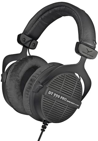 beyerdynamic DT 990 PRO kabelgebundener Over-Ear-Studio-Kopfhörer für Mixing, Mastering und Editing, 250 Ohm, schwarz