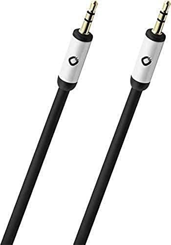 OEHLBACH I-Connect J-35 - Mobiles AUX Audiokabel, 3,5mm Klinke für Kopfhörer, KFZ, Smartphones (Stereo, Klinkenkabel, OFC, geschirmt) - 1,5 Meter schwarz