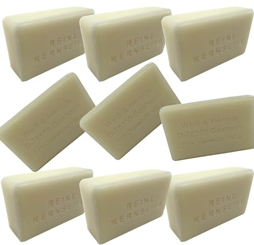 Kernseife 9×100 g – klassische Haushaltsseife aus Rindertalg, ohne Parfüm, Farbstoff-frei, Palmölfrei, optische Aufheller-frei – EDTA‑frei - MADE IN GERMANY