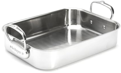 de Buyer - Bräter AFFINITY aus mehrlagigem Edelstahl - 41x27,5x13,35 cm - 3727.35, Silber