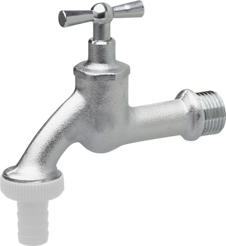 Cornat Auslaufhahn - 20,95 mm (1/2 Zoll) AG - Inklusive Schlauchanschluss - Hochwertiges Messing - Ideal als Außenzapfstelle / Zapfhahn für Regentonnen / Wasserhahn / Absperrhahn / FLOR92590