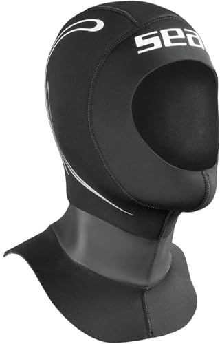 SEAC Tekno, Kofhaube für Neopren-Tauchanzüge, 5mm stark, mit Entlüftungslöchern, für Damen und Herren