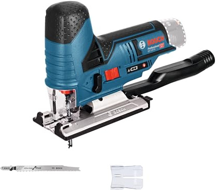 Bosch Professional 12V System Akku Stichsäge GST 12V-70 (Schnitttiefe in Holz: 70mm, inkl. 2x Sägeblatt, Gleitschuh, Spanreißschutz, ohne Akku/Ladegerät)