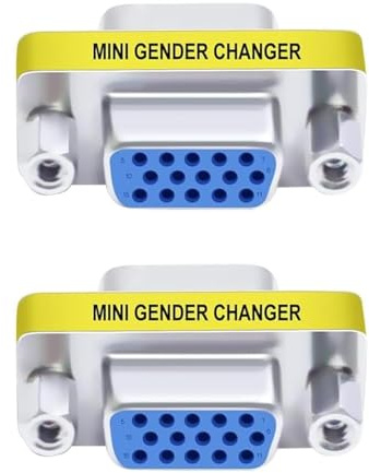 CABLEPELADO VGA-Adapter, Buchse auf Buchse, SVGA-Koppler, HDB15 Gender Changer, 15-polig, Weiblich auf Weiblich