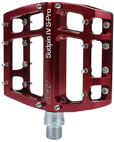 NC-17 Sudpin IV S-Pro Aluminium Plattform Pedale | Mountainbike Pedal | BMX Pedal | Flache Bauhöhe 18 mm | FAILSAFE System | Präzisionslager + Cr-Mo Achse | inkl. Ersatzpins
