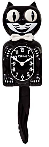 Kit-Cat-Wanduhr, schwarz