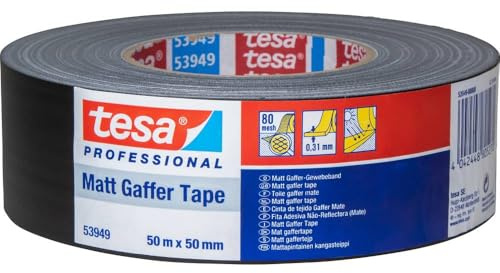 tesa® Reg Gaffer-Klebeband 50 m x 50 mm, schwarz (matt)