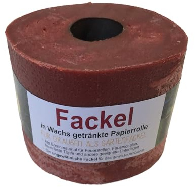 Freckenhorster Werkstätten Fackeln - in Wachs getränkte Papierrolle | Handgefertigt | Made in Germany (Fackel, 12, Stück)