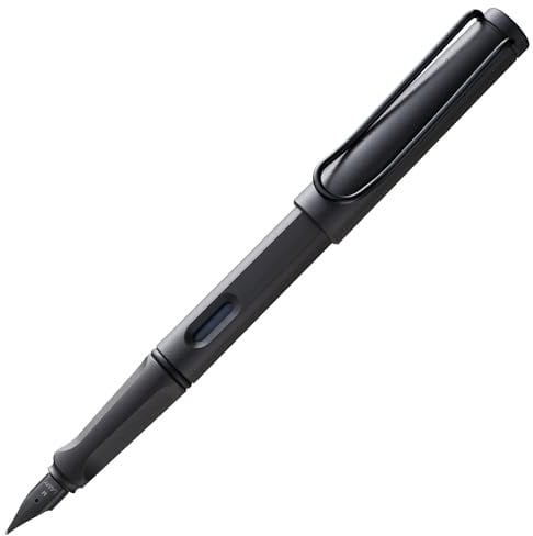 Lamy safari umbra Füller - Füllhalter mit ergonomischem Griff & schwarzer Stahlfeder in Strichbreite M - robuster ASA-Kunststoff - inkl. Tintenpatrone T 10 blau - Rechtshänder