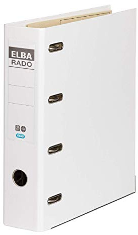 Elba Doppelordner A4, rado plast, 2 x A5 quer, 7,5 cm breit, weiß